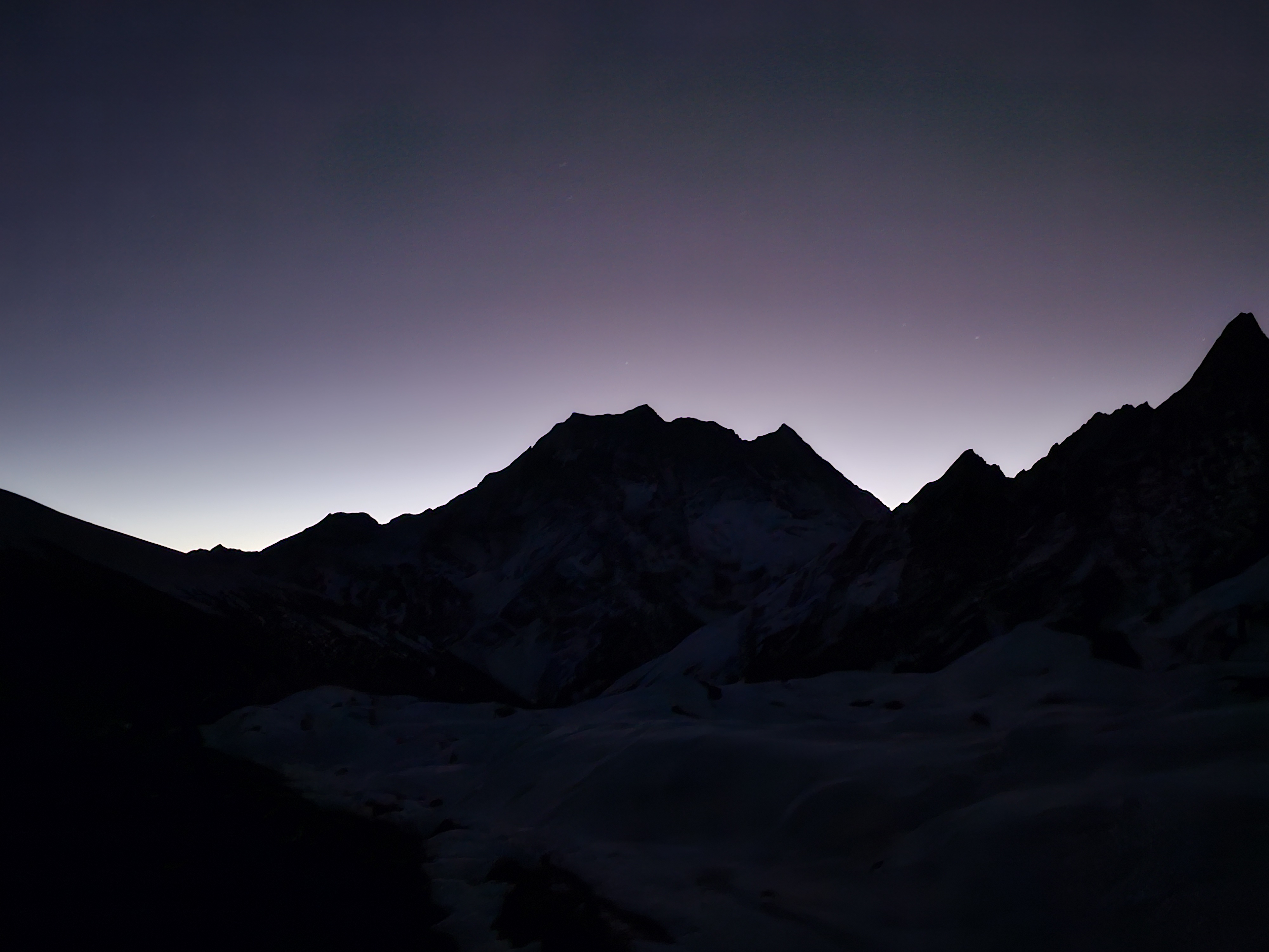 Mountain landscape at twilight